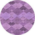thumbnail image 1 of Ahgly Company Tapis Rond Lavable en Machine Intérieur Transitionnel Orchidée Violet, 3 Pieds Rond, 1 of 7