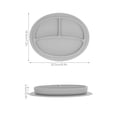 thumbnail image 4 of BOKYAN Silicone Baby Suction Plate, BPA‑Free, Microwave & Dishwasher Safe, Non‑Slip Divided Dish for Toddlers, Portable Grey, 4 of 8