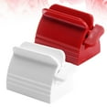 thumbnail image 3 of KAKOWELY 4Pcs Plastic Toothpaste Squeezer Extruder Hand Style Thicken Desktop Ornament Multi Function Facial Cleanser Extruder for Home Hotel (White, Red),2.28"X1.85"X1.57", 3 of 5