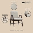 thumbnail image 4 of Stella Modern Wood Velvet Armchair in Champagne - Set of 4, 4 of 8