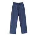thumbnail image 3 of Thousandth Women's Plus Size Pants Casual Cotton Loose Fit Pants Drawstring Elastic Waist Wide Leg Lounge Trousers Comfy Relaxed Vacation Bottoms with Pockets, 3 of 6