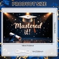 thumbnail image 2 of Graduation Cap Mastered it Banner Golden Text Academic Backdrop Sparkling Stars Dark Background Success Background for Graduation Party University Ceremony Master's Celebration, 2 of 9