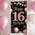 thumbnail image 4 of Yatrandify Decorative Design Happy Birthday Banner Colorful Theme Party Decoration Celebration Banner for Sweet Sixteen Birthday Party Teen Event, 4 of 7