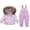 Purple, variant on GiLiling Toddler Boys Snow Suit - Hooded Puffer Jacket and Snow Bib Pants, 2 Piece Winter Snowsuit Set (Purple, 18-24 Months)