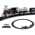 thumbnail image 1 of Juego de tren de vía Retro simulado, juegos de tren eléctrico con luz y sonido, juguete para regalo de Navidad, 1 of 5