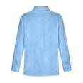 thumbnail image 3 of Long Sleeve Shirts for Women Fall Winter Button Down Collared Velvet Dressy Casual Office Work Blouse Tops, 3 of 4