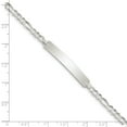 thumbnail image 5 of Sterling Silver Bracelet ID Figaro 3 mm 8 in Link, 5 of 5