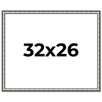 32x26 Frame Silver Real Wood Picture Frame Width 1.125 Inches | Interior Frame Depth 0.5 Inches |