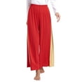 thumbnail image 6 of Miutii Women Praise Dance Palazzo Pants Loose Metallic Church Worship Costume Lyrical Spiritual Red XXL, 6 of 9