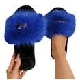 thumbnail image 5 of Wensltd Women's Home Slippers with Memory Foam Fuzzy House Slippers Indoor Outdoor Soft Warm Open Toe Shoes, 5 of 8