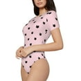thumbnail image 2 of Naloa Cute Cat Women's Short-Sleeved Onesie, One-Piece Swimsuit for Parties, dates, clubs - Medium, 2 of 9