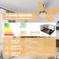thumbnail image 3 of Vagizm Ventilador de Techo de 30 Pulgadas con Luz y Control Remoto, Estilo Moderno, Montaje Empotrado, Uso en Interiores, Tema Geométrico, 3 of 7