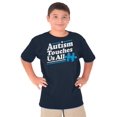 thumbnail image 5 of Autism Touches Us All Puzzle Piece Crewneck T Shirts Boy Girl Teen Brisco Brands XS, 5 of 6