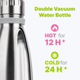 thumbnail image 2 of Botella de agua Mollcity pequeña de acero inoxidable de 350 ml con aislamiento al vacío, 2 of 8