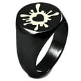 thumbnail image 1 of Sterling Silver Heart Love Splatter Engraved Round Flat Top Polished Ring, 1 of 1