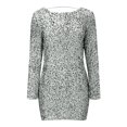 thumbnail image 6 of hotojiny Cocktail Dresses for Women Sparkly Long Sleeve Sequins Party Mini Dress Clubwear Trendy Summer Pencil Dress, 6 of 6