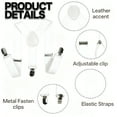 thumbnail image 4 of TELOLY Suspenders for Men Adjustable Length Mens Suspenders Suitable for All Seasons Anti-Slip and Wear-Resistant Shirt Stays,White, 4 of 7