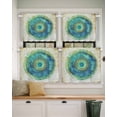 thumbnail image 2 of Blue Green Seagrass Short Blackout Curtains 30Inch Long Vintage Art Watercolor Texture Rod Pocket Kitchen Curtains, 2 Panels Thermal Insulated Room Darkening Drapes for Bedroom, 30"W x 30"L, 2 of 5