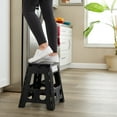 thumbnail image 7 of Casafield 16" Folding Step Stool with Handle - Black, Collapsible Foot Stool for Adults, 7 of 7