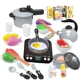 thumbnail image 1 of Nehlobo-casa de juegos de simulación para niños, juego de cocina eléctrica, cocina de inducción, juguetes para niños, regalos de cumpleaños y vacaciones, 1 of 8
