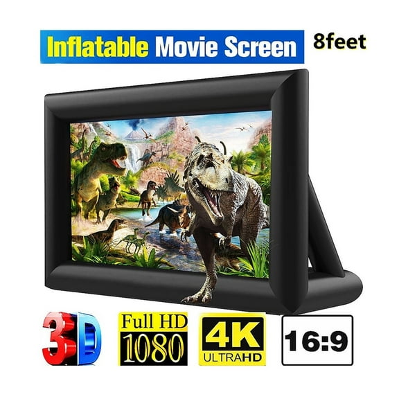 8FT 12FT Inflatable Portable Outdoor And Indoor Movie Theater Projector Screen With Quiet Fan Supports Front And Rear Projection ,Wide Application