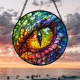 thumbnail image 3 of Stained Glass Window Hanging, Colored Four Seasons Eyes Suncatcher for Doors Home Sun Catchers Decoration and Christmas, Mother's Day Birthday Gifts for Women, Men, and Mom, 3 of 6