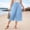 Sky Blue, variant on Women's Plus Size Drawstring Waist Culottes Flowy Wide Leg with Elastic Waistband Casual Comfortable Trousers for Summer White 10(XL)
