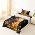 thumbnail image 5 of jejeloiu Watercolor Butterfly Flower Twin Sheet Sets Kids,Farm Animal Highland Cattle Bedding For Girls,3pcs, 5 of 6