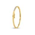 thumbnail image 3 of 10kt Yellow Gold Womens Round Diamond Bangle Bracelet 1/2 Cttw, 3 of 4