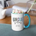 thumbnail image 3 of Customizaholic Uncle Mug Personalized – Custom Name & Est. Year Coffee Cup – New Uncle Gift Idea, Pregnancy Announcement, Family Keepsake, 3 of 6