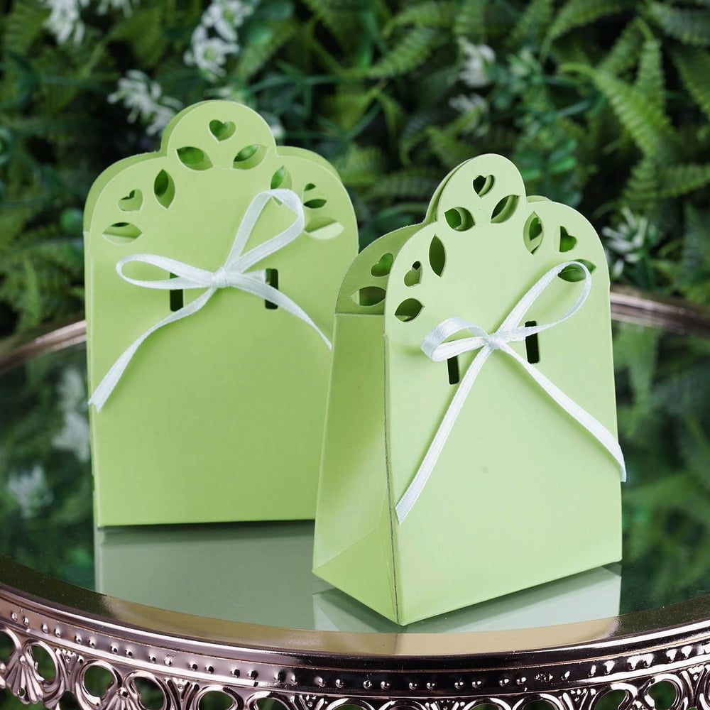 100 PCS Sage Green Sacchetto Favor Boxes Clearance SALE