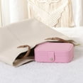 thumbnail image 4 of Unique Bargains Jewelry Box Small PU Leather Jewelry Organizer Case Storage Display Holder Light Pink, 4 of 7