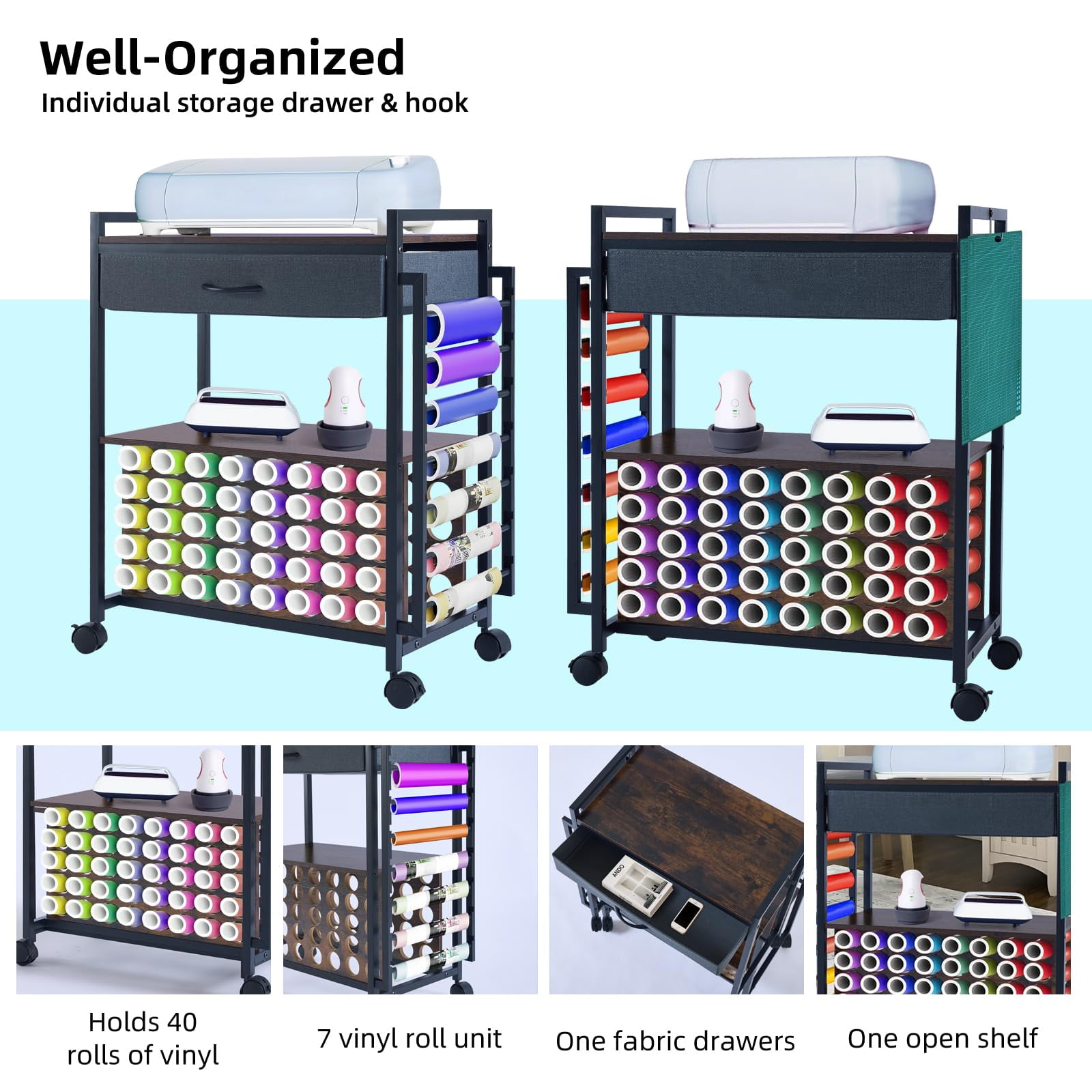 Sewing & Craft Table Workstation – Durable, Organized Storage for Projects, Spacious Design – Ideal for Creative Workspaces, Craft Rooms & Home Studios