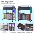 thumbnail image 3 of Organizer and Storage Stand Compatible with Cricut Machines,Craft Organizer and Storage Rolling Cart with Fabric Drawer & Hook, 47 Vinyl Roll Holder for Home Crafting Workstation Room, 3 of 7