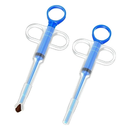 ACDANC 2 Pieces Pet Pill Plunger Popper for Small Cats Dogs, Animal Medicine Feeder for Feeding Accessories - blue