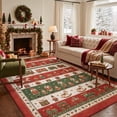 thumbnail image 6 of KUETH 2'x6' Christmas Machine Washable Runner Rug, Non-Slip Rugs for Kitchen, Hallway, Corridor and Entryway, Red, 6 of 8