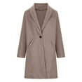 thumbnail image 6 of UPPADA Women's Long Trench Coat Double-Breasted Classic Lapel Overcoat Belted Slim Outerwear Coat Ladies Winter Coats Gray,XXL, 6 of 7