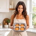 thumbnail image 5 of Silicone Muffin Pan, 4 Cup Non Stick Cupcake Baking Mold Food Grade Muffin Tin with Easy Grip Handles Fast Release Bakeware for Brownies Egg Bites Mini Cakes Dessert Treats(Gray), 5 of 6