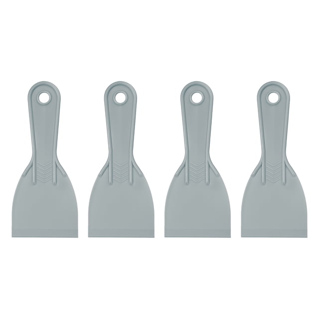Uxcell 4pcs Putty Scraper 1.5" Plastic Flexible Tool for Pasting Plaster Repairing Walls