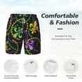 thumbnail image 5 of Balery Mardi Gras6 Mens Swim Trunks Swim Shorts for Men Quick Dry Inseam Beach Shorts with Compression Liner Pocket-XX-Large, 5 of 9