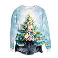 thumbnail image 2 of Craaazy Women's Christmas Oversized Sweatshirt Long Sleeve Crewneck Pullover Loose Xmas Tops Gifts, 2 of 4