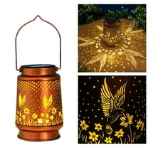 Ryhampaper Solar Lantern Hanging Light LED Hummingbird Outdoor Garden Lamp Waterproof Garden Decor