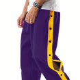 thumbnail image 1 of Bamboohart [Polyester Basketball Pants] Breathable Polyester Men‘s Casual Basketball Pants - Loose Fit  High Split & Snap Buttons  Machine Washable, 1 of 7