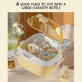 thumbnail image 6 of Soluxeo Baby Bottle Drying Rack with Cover, Dustproof Portable Baby Bottle Storage Organizer with Removable Drain Tray, Yellow, 6 of 8