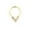 Gold, variant on Pear Shaped Bendable Cut Ring w/ 5 CZ Lined Design for Septum, Cartilage, Tragus