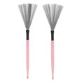 thumbnail image 1 of Drum Brush, Maple Rubber Steel Wire Instrument Brush 2PCS Compact  For Drummer, 1 of 7