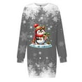 thumbnail image 5 of Wyzesi Robes de Soirée avec Manches Robe Chandail de Noël Imprimée pour Femmes Col Rond Manches Longues Ample Sans Capuche Robe Décontractée Robes d'Hiver pour Femmes Longue Décontractée, 5 of 5