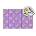 thumbnail image 4 of YFYANG Washable Heat-Resistant Placemats, 70% PVC/30% Polyester, Purple Floral Stripes Kitchen Table Mat, 12" x 18" 1 Piece, 4 of 6