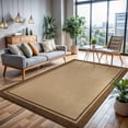 thumbnail image 4 of CAMILSON Summer Bordered, Washable Outdoor Indoor Area Rug, Camel, 5x7, 4 of 8