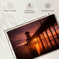 thumbnail image 6 of Elephant Stock Sunset At Huntington Beach Pier Wall Art - Horizontal Canvas Wall Art - Living Room Wall Decor - Nautical Canvas - Brown And Orange Decor - 12" x 8", 6 of 8
